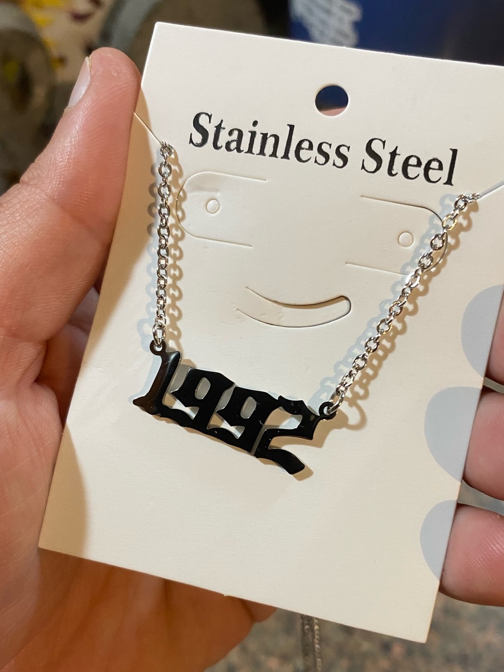 1992 Year Stainless Steel Necklace